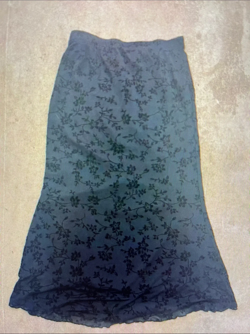 Black Floral Midi Skirt - Women